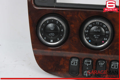 02-05 Mercedes W163 ML320 Center Console AC Climate Control Switch w/ Trim OEM