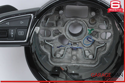 12-18 Audi A6 A7 Front Left Driver Side Steering Wheel w/ Paddle Shifters Black