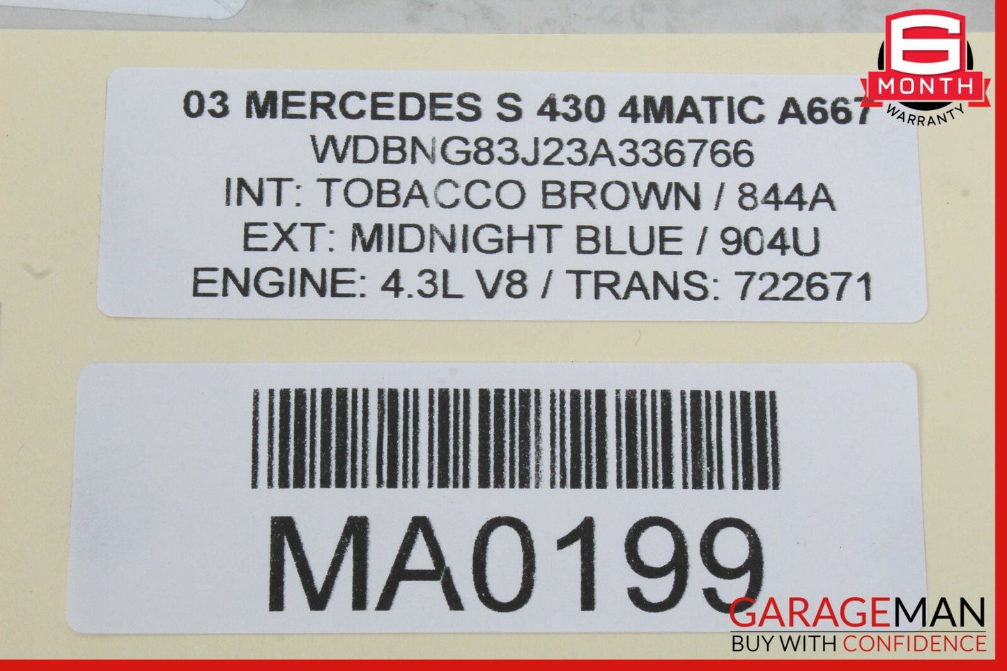 00-06 Mercedes W220 S430 S500 Front Right / Left Seat Adjustment Track Motor OEM