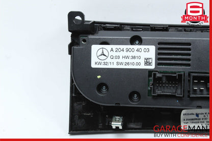 12-14 Mercedes W204 C250 C300 AC A/C Heater Climate Control Switch Assembly OEM