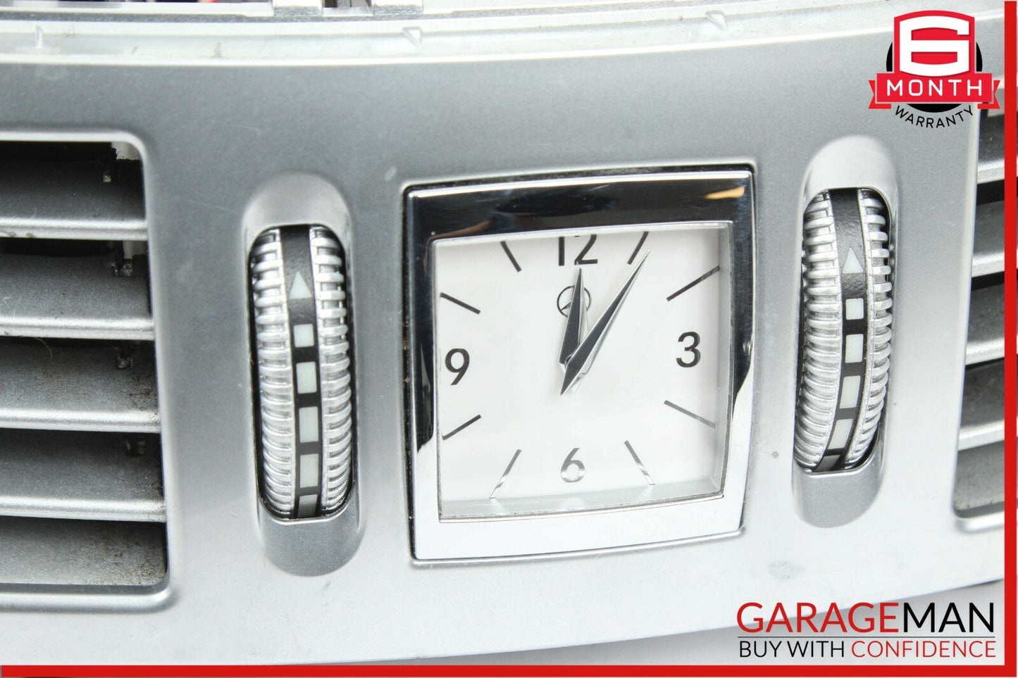 07-13 Mercedes W221 S550 Center Dash AC A/C Air Vent Panel Trim Clock Assembly