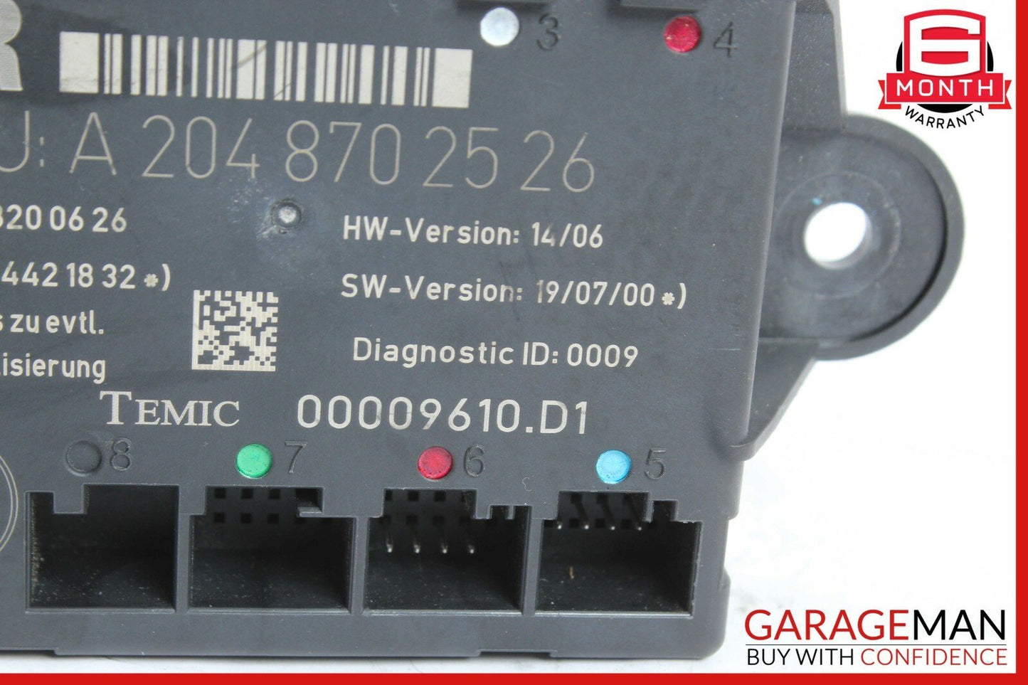 08-14 Mercedes W204 C350 C300 Rear Right Side Door Control Module 2048702526 OEM