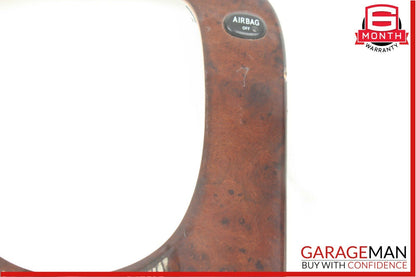 00-06 Mercedes W220 S55 AMG Center Console Shifter Bezel Trim Wood OEM