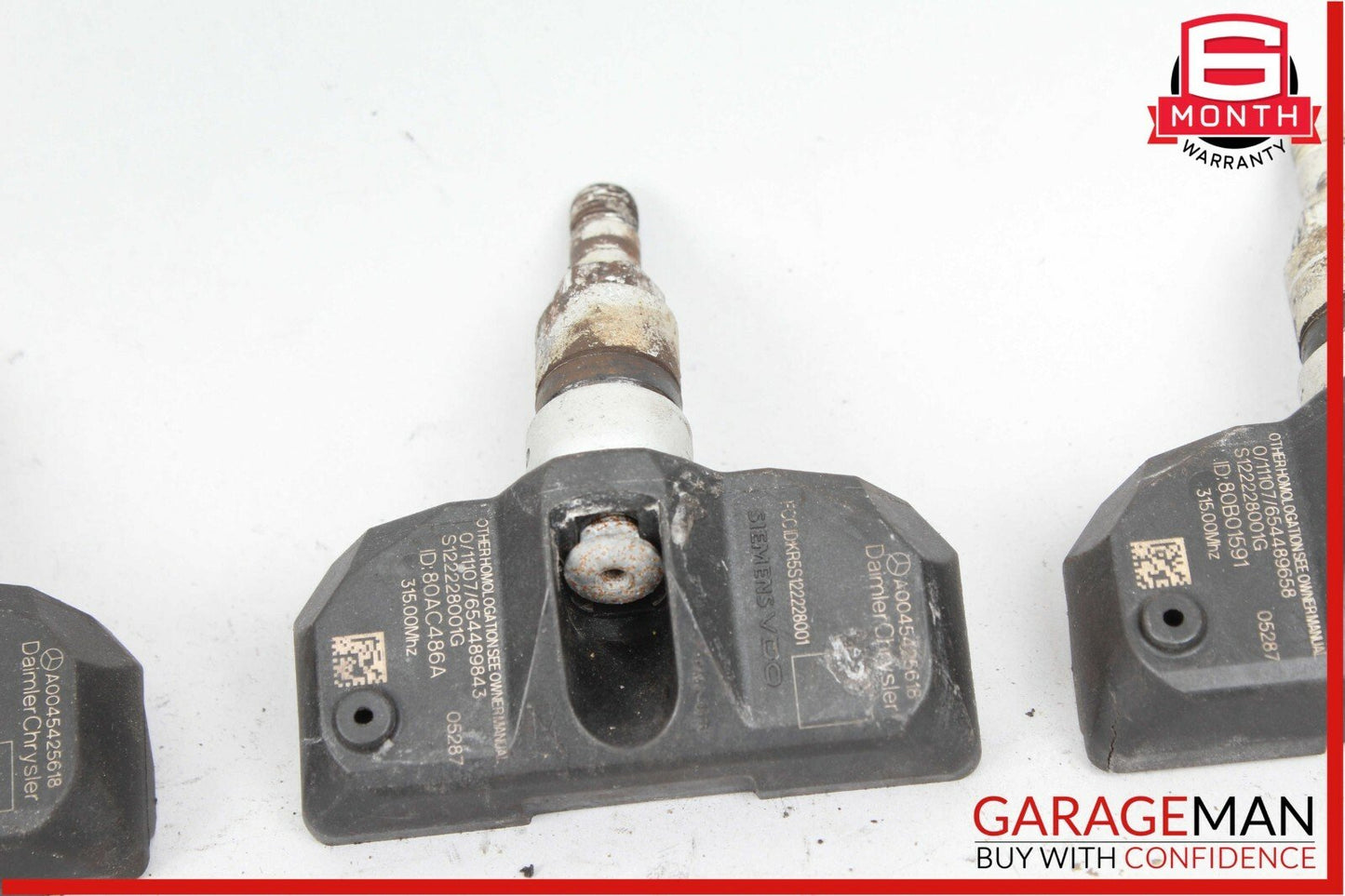 06-11 Mercedes S500 E550 TPMS Tire Pressure Sensor Sensors Set of 4 Pc 315 Mhz