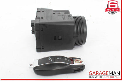 11-18 Porsche Cayenne S 958 Start Ignition Switch Module w/ Key OEM