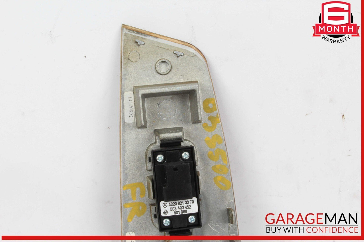 03-06 Mercedes W220 S500 Front Right Side Door Window Switch Trim Bezel Wood