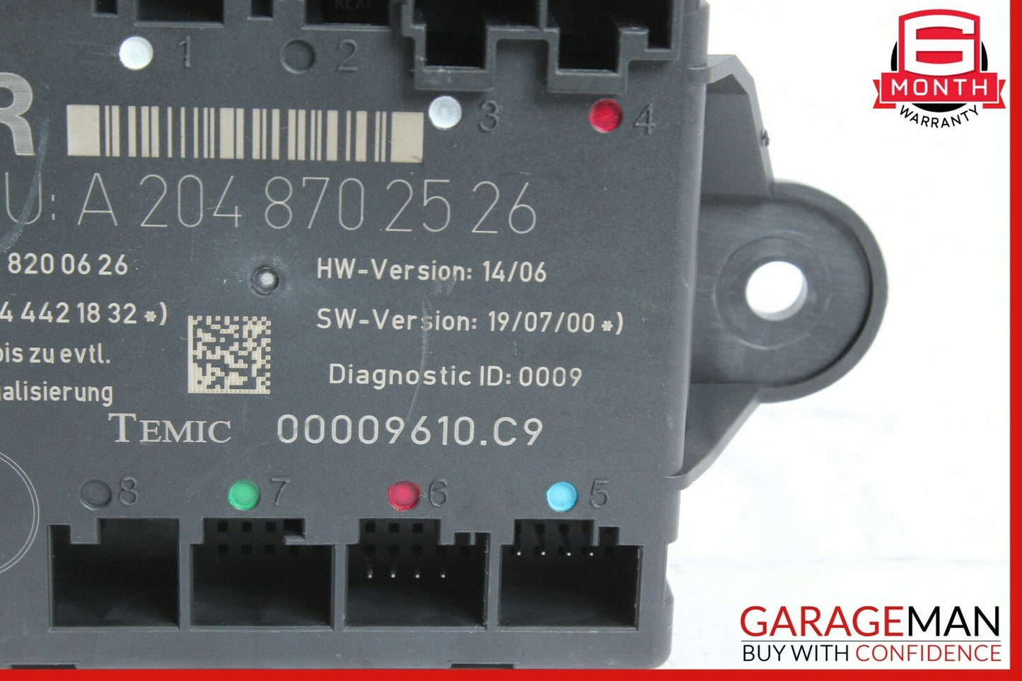 08-14 Mercedes W204 C300 C350 Rear Right Side Door Control Module 2048702526 OEM