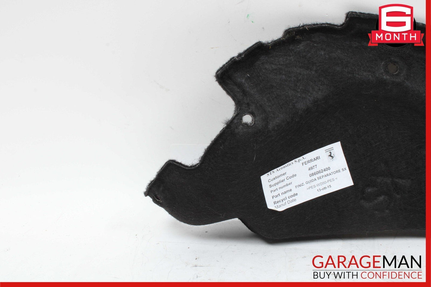 15-18 Ferrari California T Left Trunk Carpet 86062400 OEM