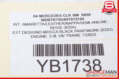 03-09 Mercedes W209 CLK500 Convertible Top Roof Control Module OEM 2098200026