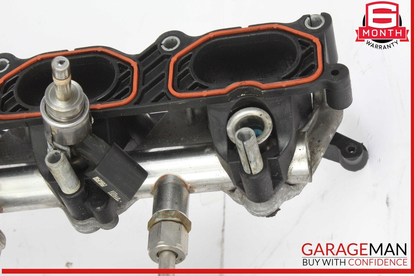 09-12 Audi Q5 Left and Right Lower Intake Manifold Fuel Rail w/ Injectors OEM