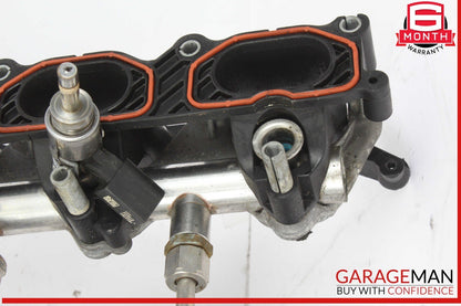 09-12 Audi Q5 Left and Right Lower Intake Manifold Fuel Rail w/ Injectors OEM