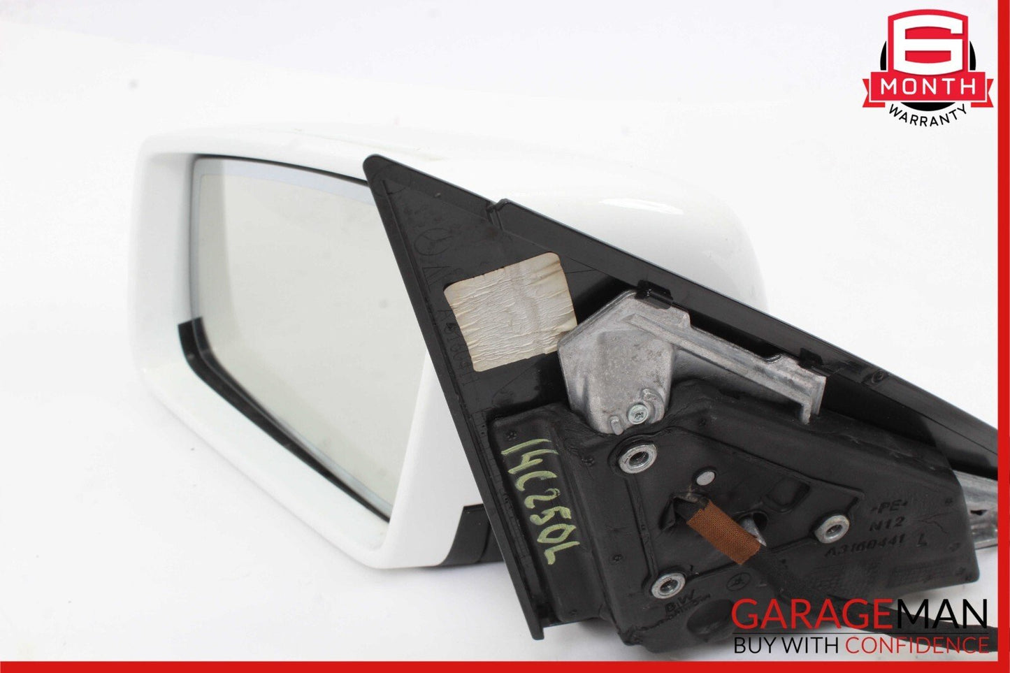 12-14 Mercedes W204 C250 Front Left Side Mirror Rear View Door Polar White