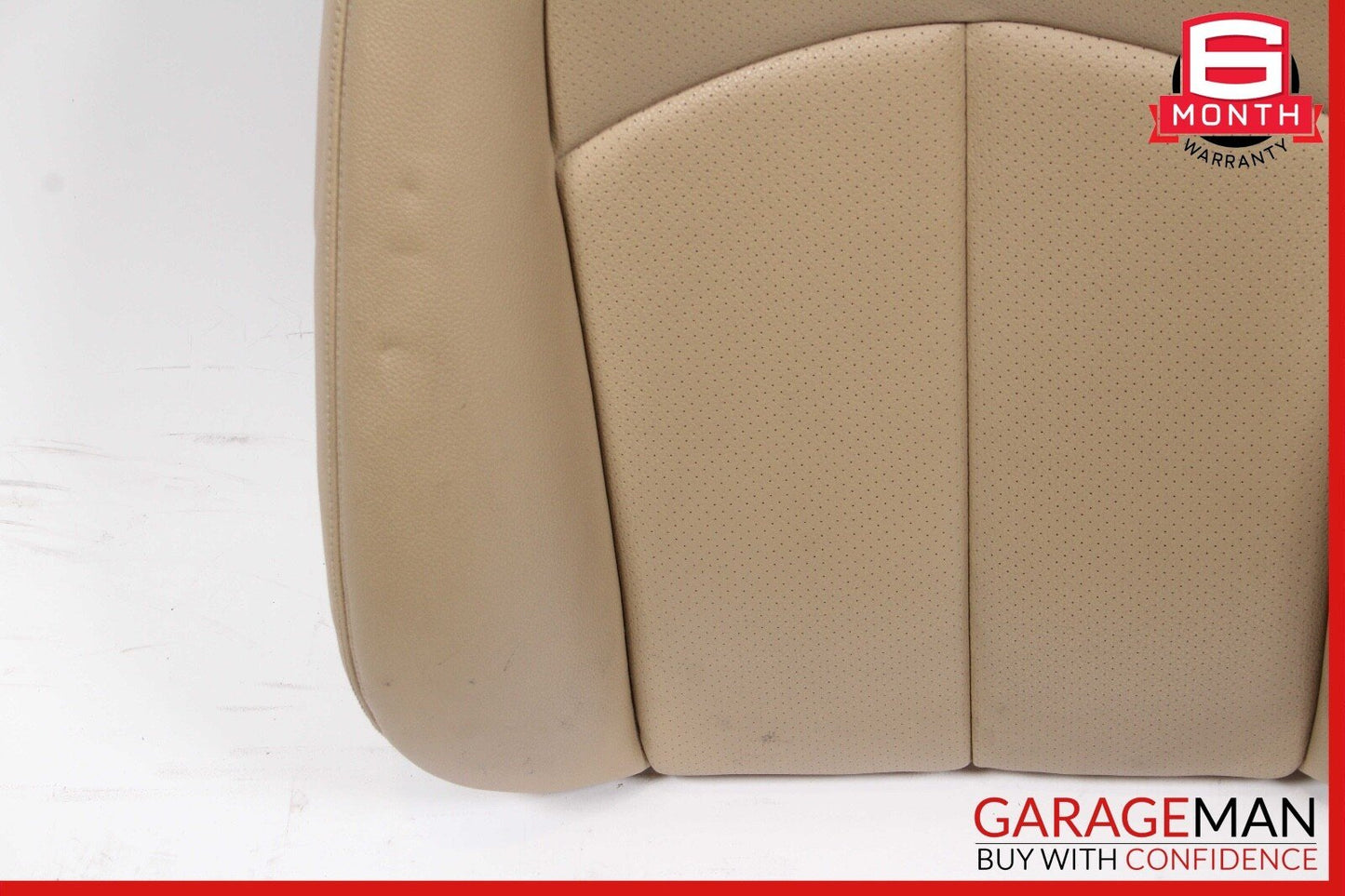 07-09 Mercedes W211 E350 Front Left/Right Top Upper Seat Cushion Cover Beige OEM