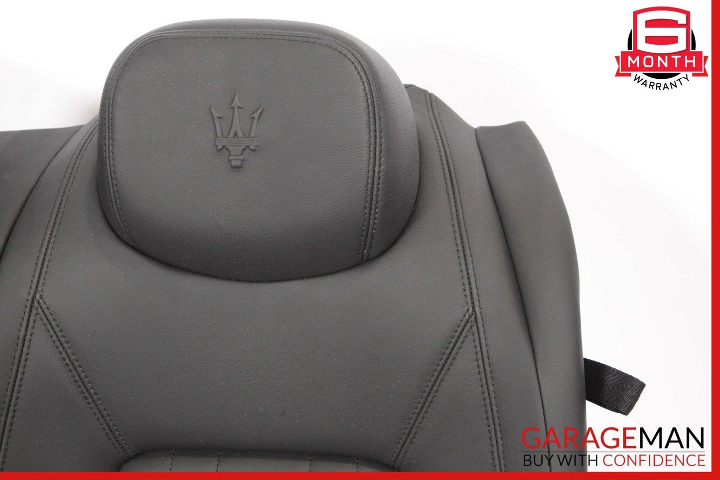 14-17 Maserati Ghibli M157 Rear Left Top Upper Seat Cushion Cover Assy Black