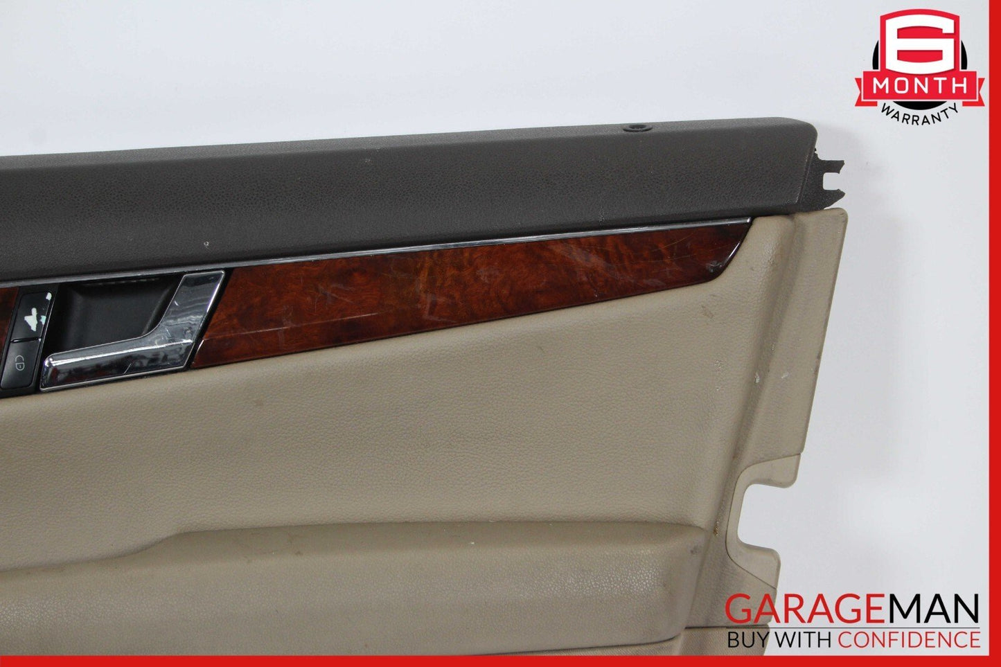 08-14 Mercedes W204 C300 Sedan Front Right Passenger Interior Door Panel Beige