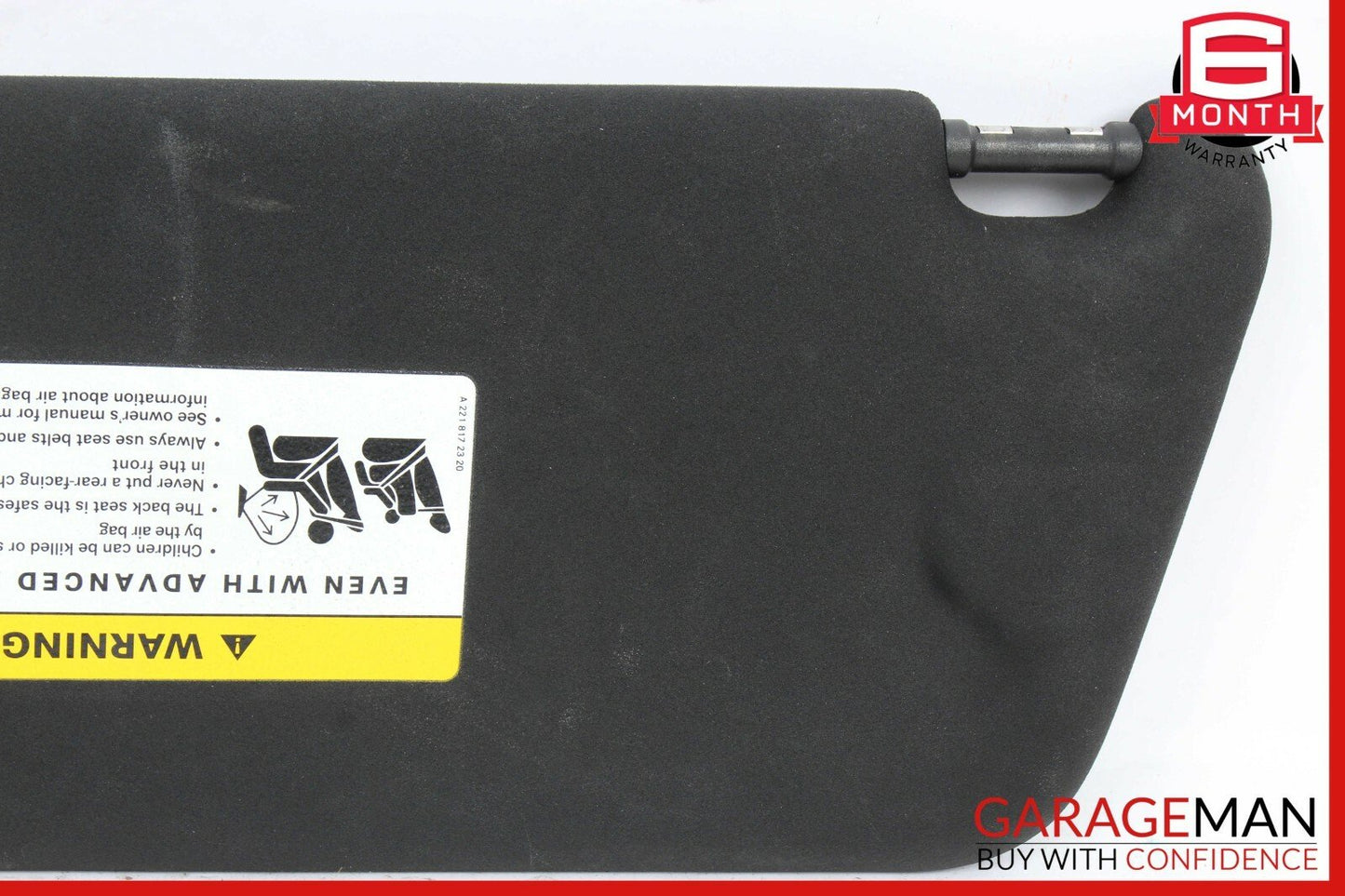 08-14 Mercedes W204 C300 C350 Front Right Side Sunvisor Sun Visor Black