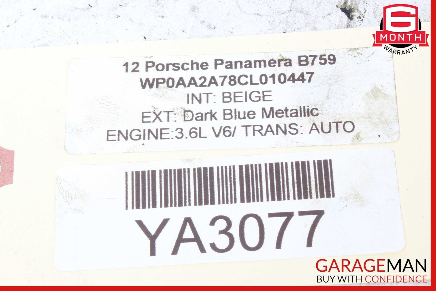 10-16 Porsche Panamera Front Right Passenger Seat Occupant Sensor Module OEM