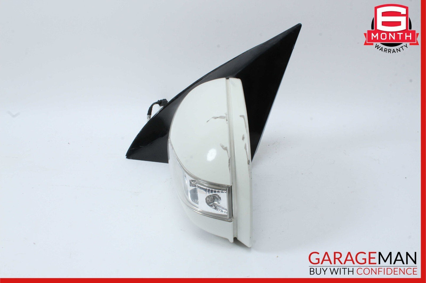 06-10 Mercedes W251 R350 Front Left Side Mirror Door Rear View Calcite White