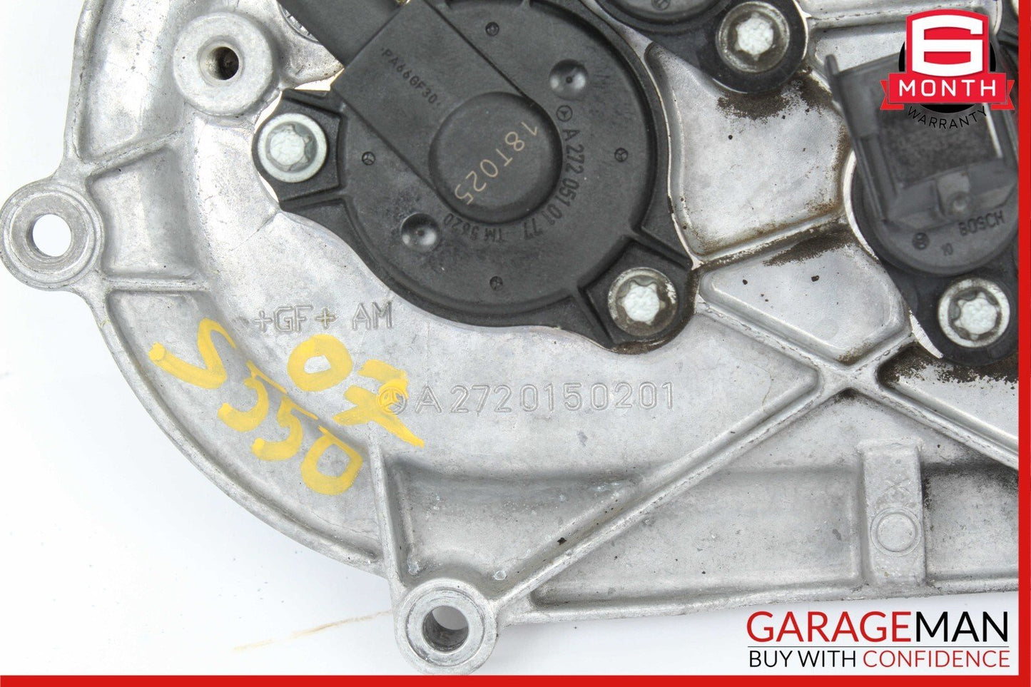 05-13 Mercedes W221 S550 Front Left Side Engine Timing Chain Cover Plate OEM