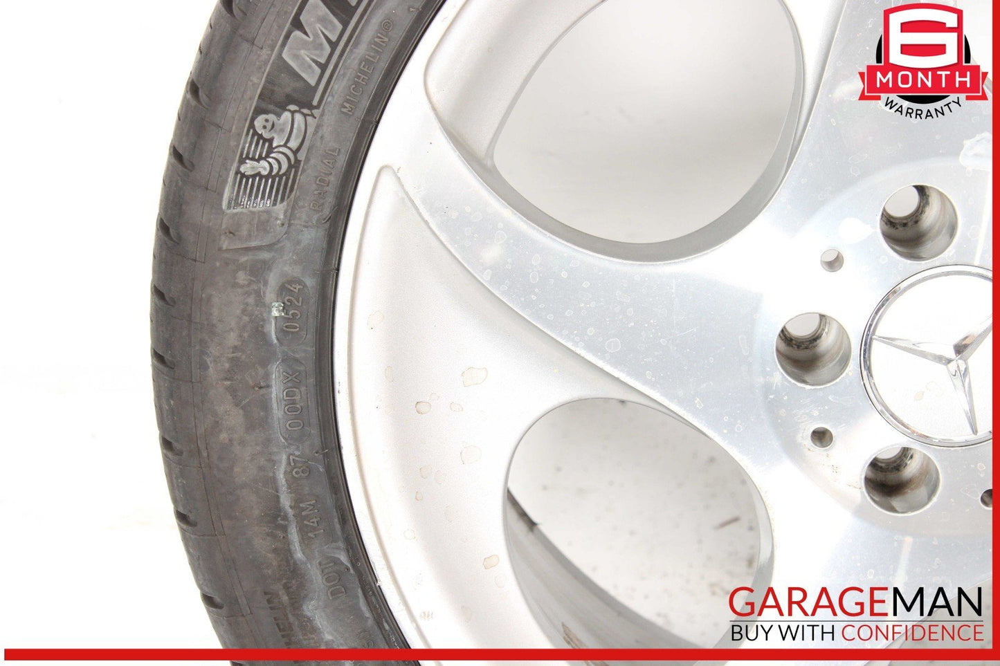 03-12 Mercedes R230 SL500 Rear Wheel Tire Rim 9.5Jx18H2 ET40 R18 2304011802 OEM