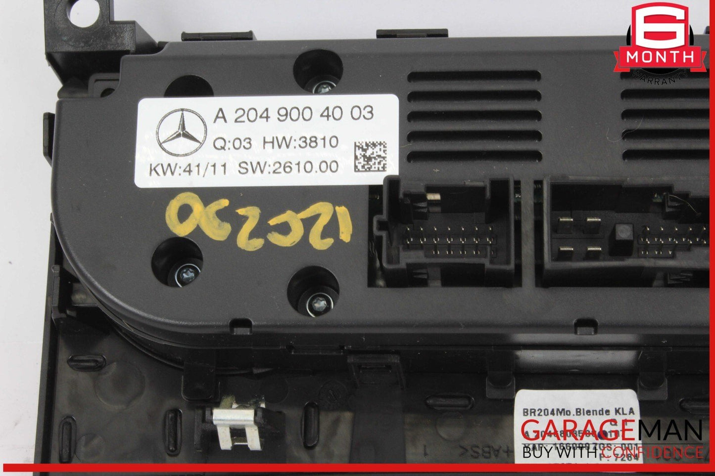 12-14 Mercedes W204 C250 C63 AMG C300 AC A/C Heater Climate Control w/ Trim OEM