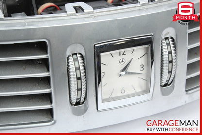 07-13 Mercedes W221 S450 S550 Dashboard Center Dash A/C Air Vent Trim Clock OEM