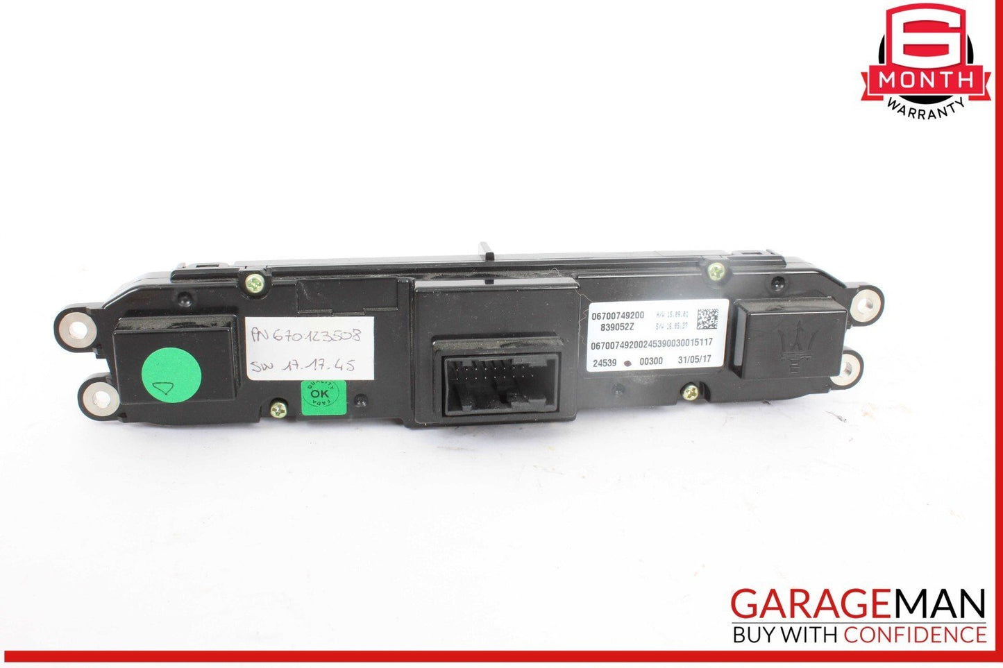 17-22 Maserati Levante M161 Ghibli M157 AC A/C Heater Climate Control Switch OEM