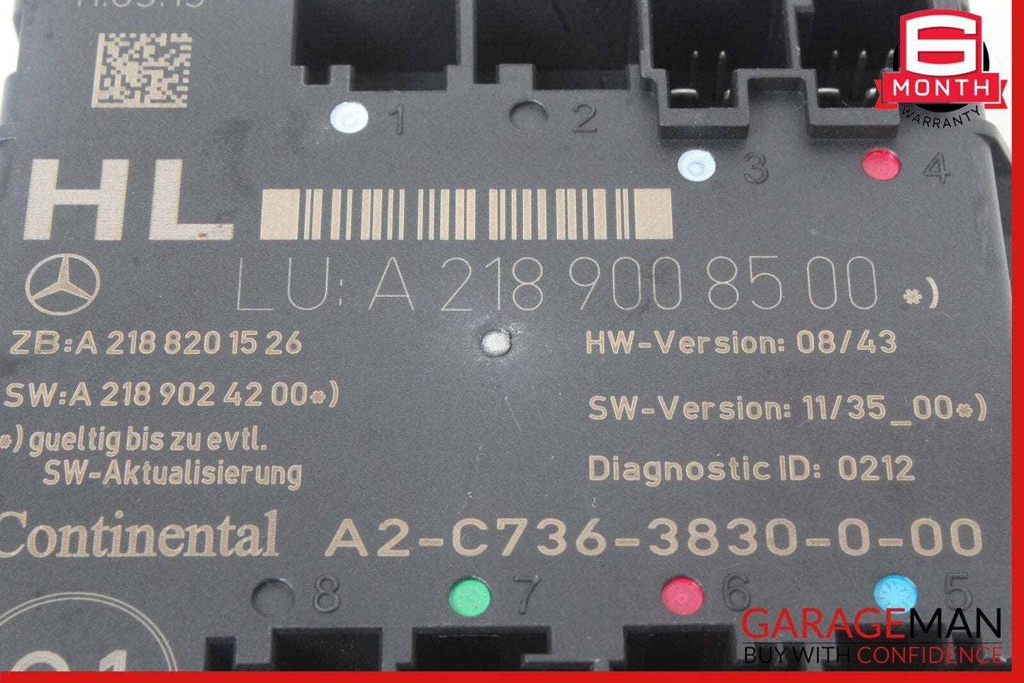 08-18 Mercedes W212 E350 CLS500 C250 Rear Left Side Door Control Module Unit OEM