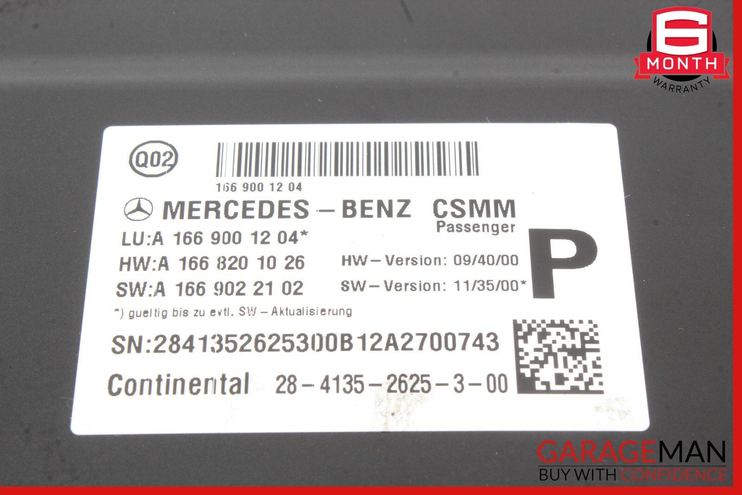 13-18 Mercedes W166 ML350 GL550 Front Right Seat Control Module Unit OEM