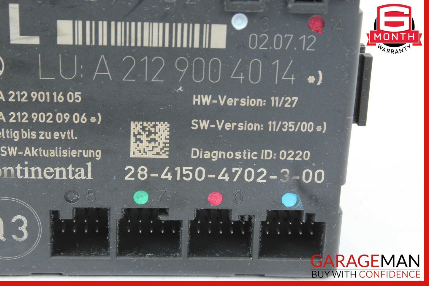 08-17 Mercedes W204 C250 Front Left Side Door Control Module 2129006318 OEM