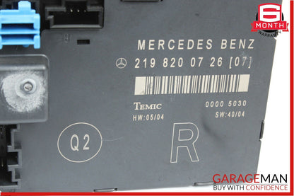 06-11 Mercedes W219 CLS500 Front Right Side Door Controller Module Unit