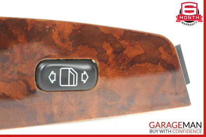 00-02 Mercedes W220 S430 S600 Front Right Passenger Window Switch Panel Wood OEM
