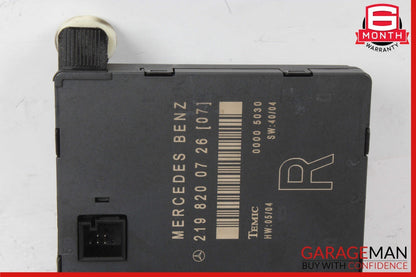 06-11 Mercedes W219 CLS550 CLS500 CLS63 AMG Front Right Door Control Module Unit