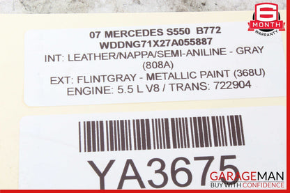07-14 Mercedes W221 S550 CL600 CL550 Rear Camera Backup View Control Module Unit