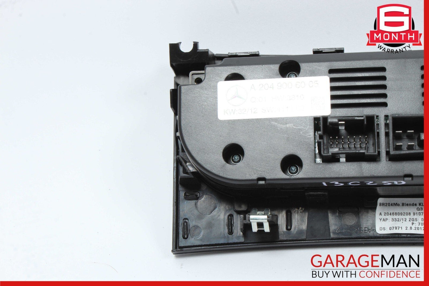 12-14 Mercedes W204 C250 AC A/C Climate Temperature Heater Switch Control Panel