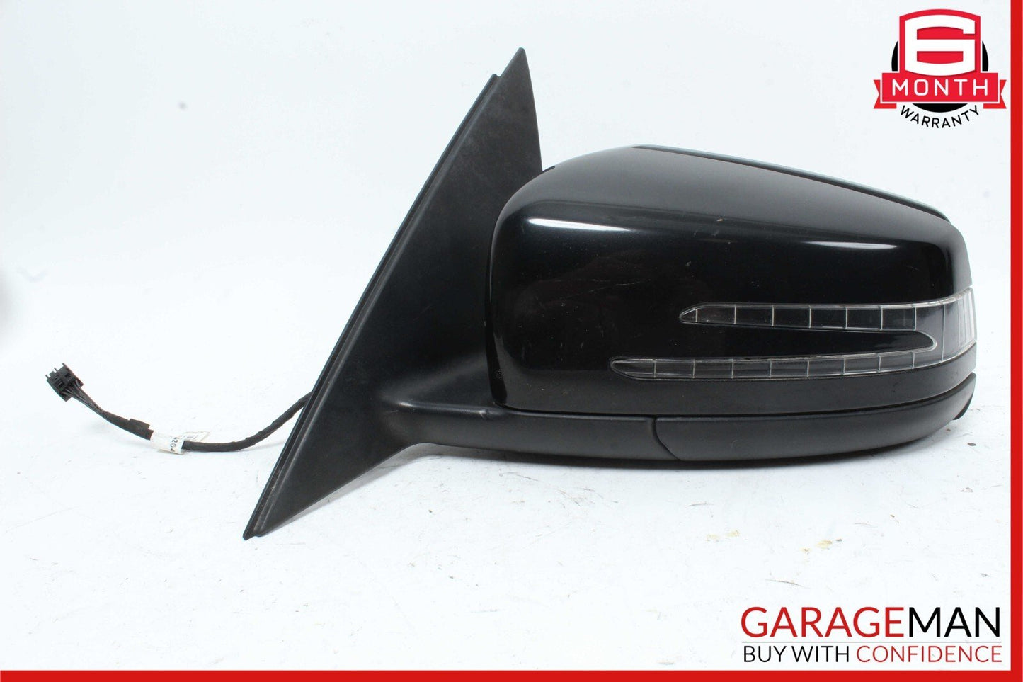 10-11 Mercedes W204 C300 Front Left Side Mirror Rear View Door Black OEM