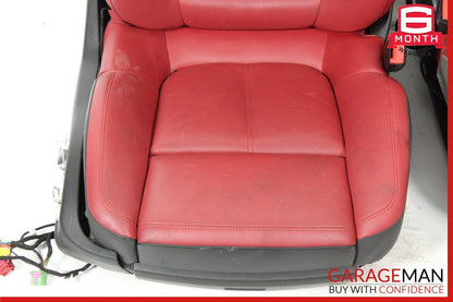 15-24 Porsche Macan 95B Front Right & Left Complete Seat Set of 2 Pc Red OEM