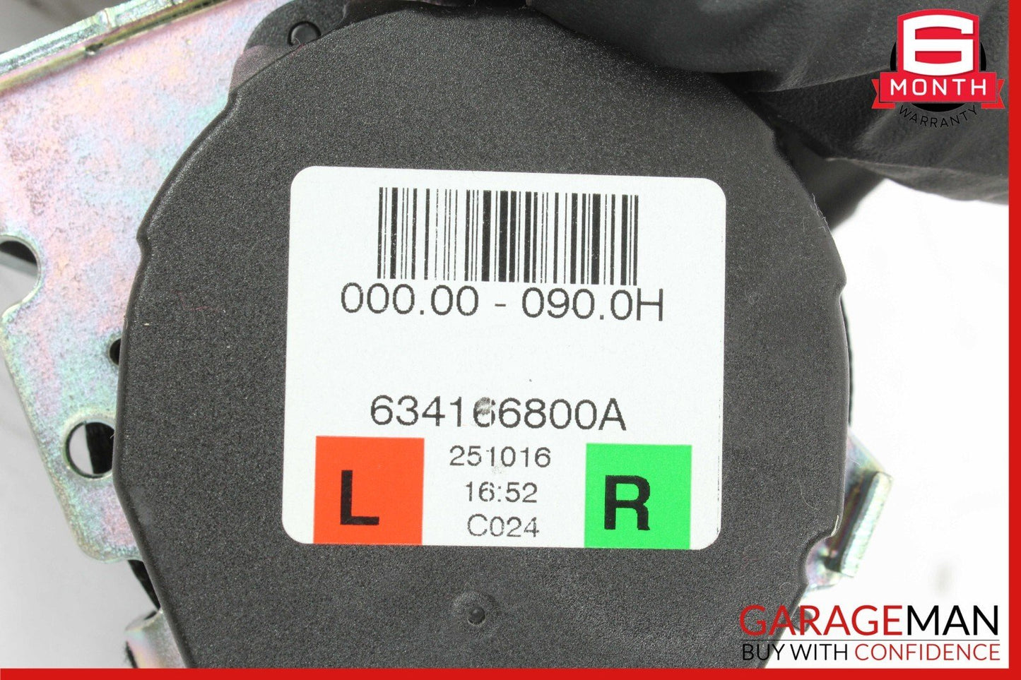 17-20 Maserati Levante S M161 Rear Left or Right Side Seatbelt Black OEM