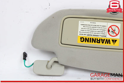 05-09 Volvo S60 Front Right Passenger Side Sun Visor Gray OEM