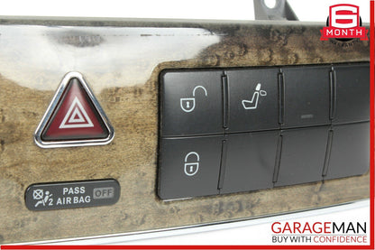 05-07 Mercedes W203 C230 Dash Hazard Light Door Lock Switch Controller Walnut