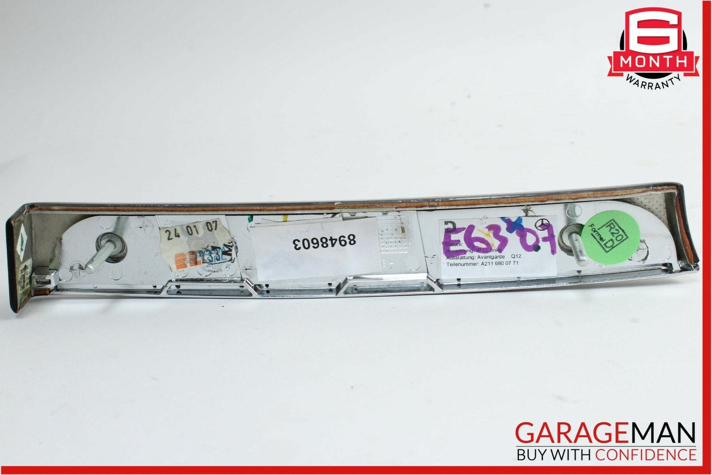 03-09 Mercedes W211 E350 E63 AMG Front Left Dash Molding Trim Bezel Cover Wood