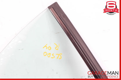 03-12 Mercedes R230 SL500 SL55 Rear Right Side Quarter Window Glass Clear