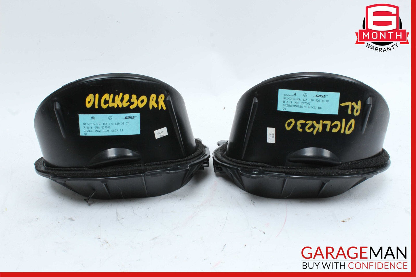 97-04 Mercedes R170 SLK230 Rear Right and Left Door Sound Speakers Set of 2 OEM