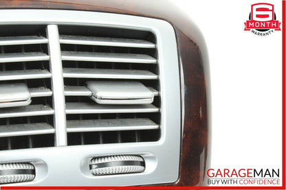 07-13 Mercedes W221 S550 S400 Rear Center Console A/C Air Vent Trim Panel Wood