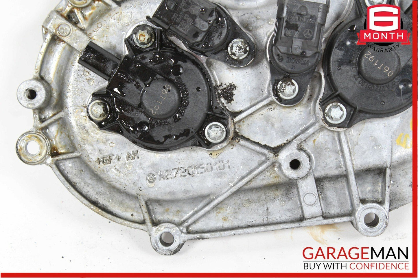 06-10 Mercedes E350 R350 S550 Front Right Side Engine Timing Chain Cover Plate
