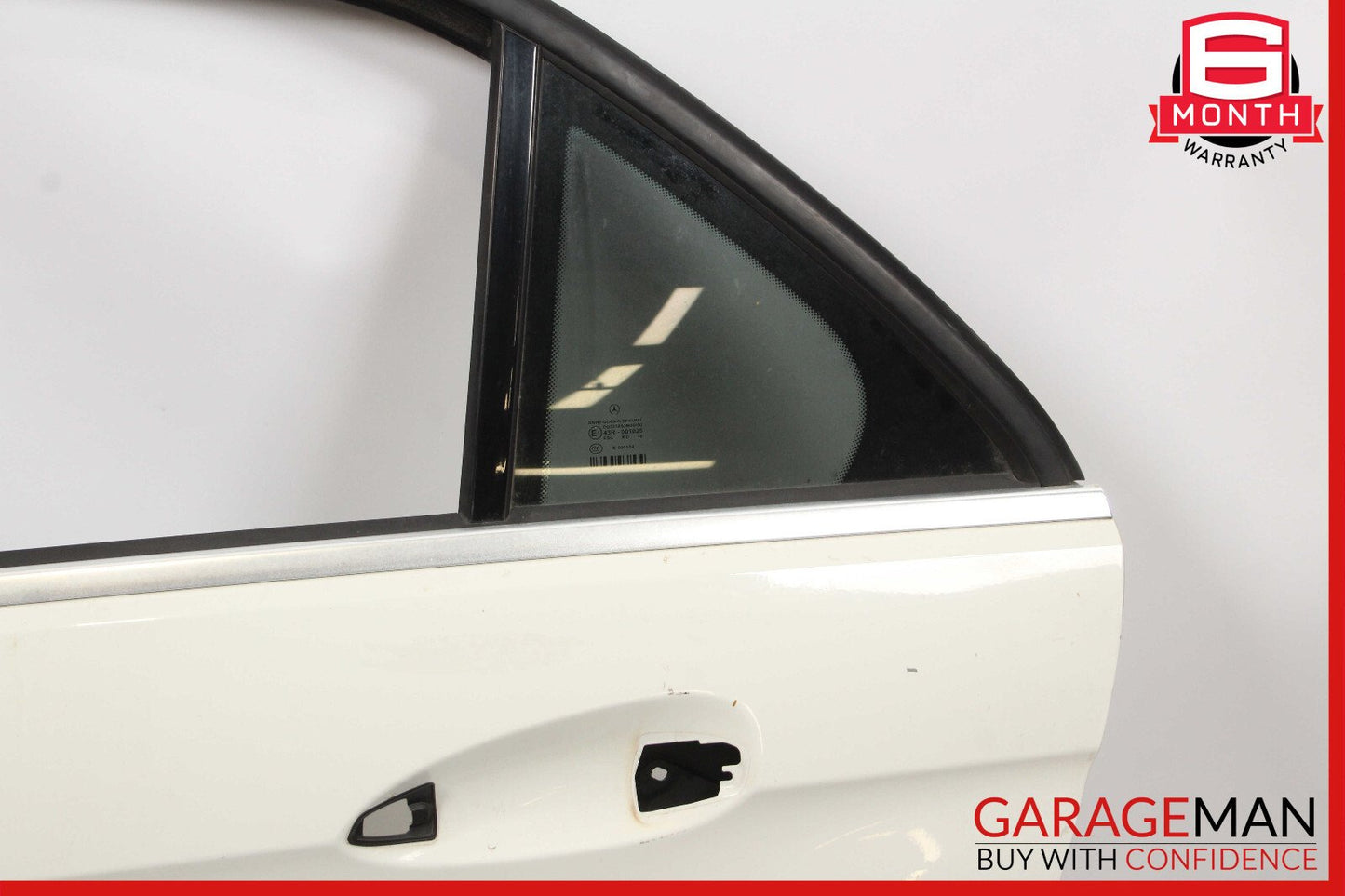 10-16 Mercedes W212 E350 Sedan Rear Left Side Door Shell Assembly Calcite White