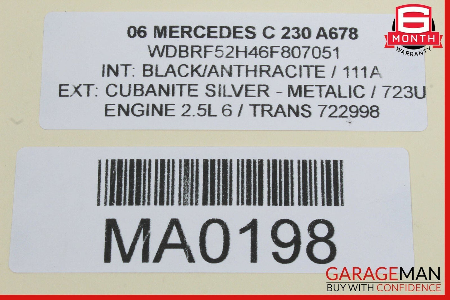 05-07 Mercedes W203 C230 C320 Front Right Occupancy Seat SRS Control Module ÐÐÐ