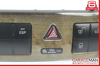05-07 Mercedes W203 C230 Hazard Light Door Lock Switch Control Module Walnut