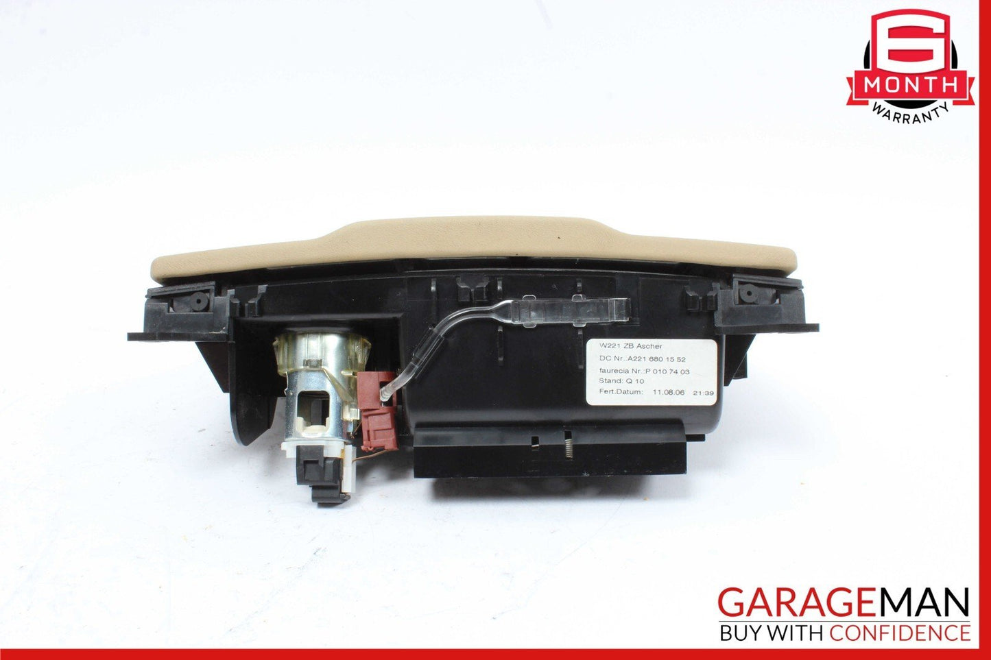 07-09 Mercedes W221 S600 S63 AMG Ash Tray Ashtray Lighter Compartment Trim Brown