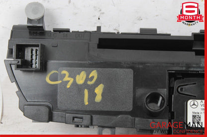 15-18 Mercedes W205 C300 Center Dashboard Hazard Control Switch w/ Clock Assy